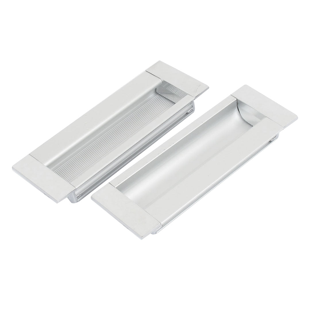 uxcell Uxcell 2pcs Aluminium Alloy Rectangle Drawer Door Flush Recessed Pull Handle 110mm x 40mm