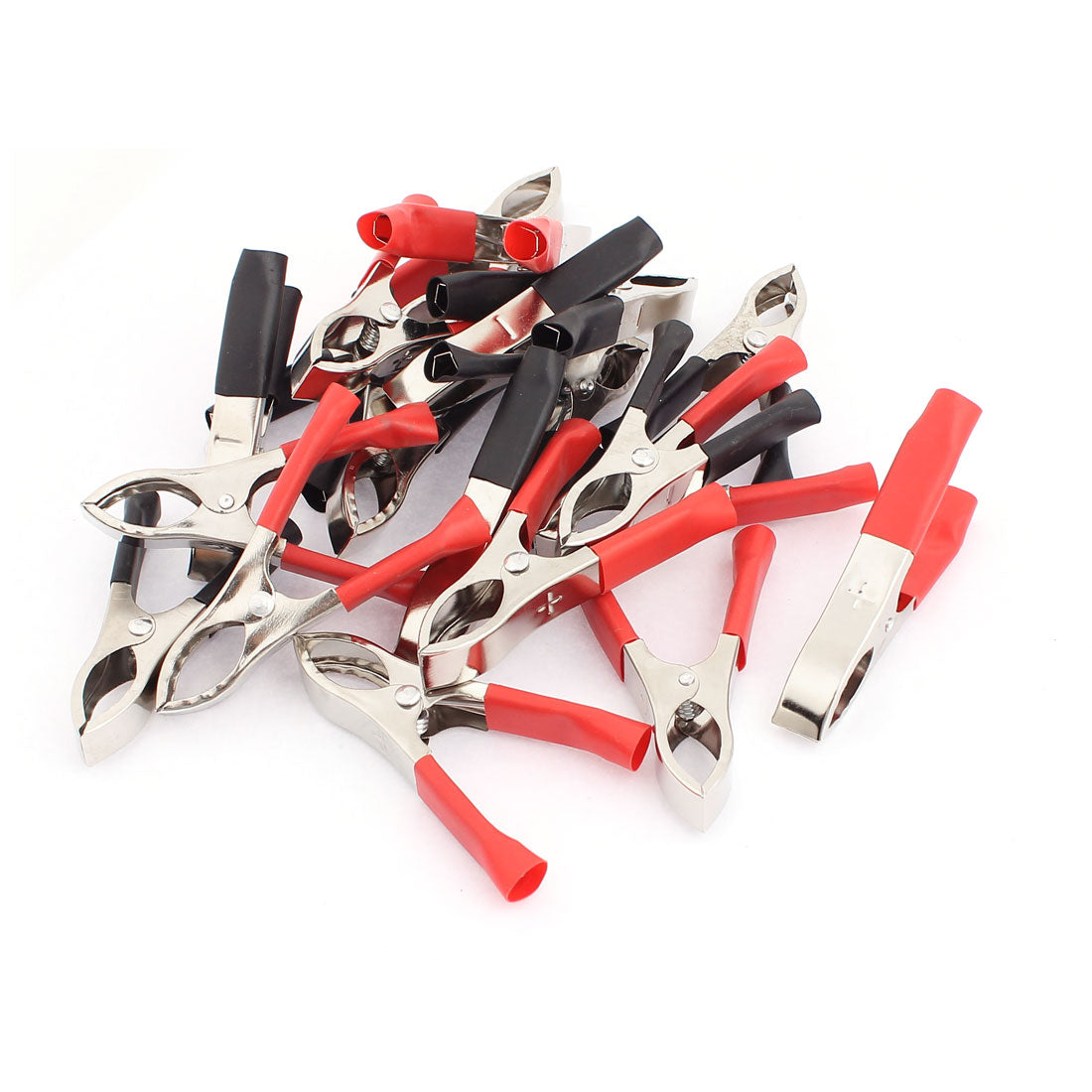 uxcell Uxcell 20Pcs Red Black Soft Plastic Boots Test Clips Alligator Clamp