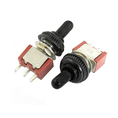 Harfington Uxcell 2PCS 3 Positions ON-OFF-ON SPDT Momentary Toggle Switch AC 250V/2A 120V/5A