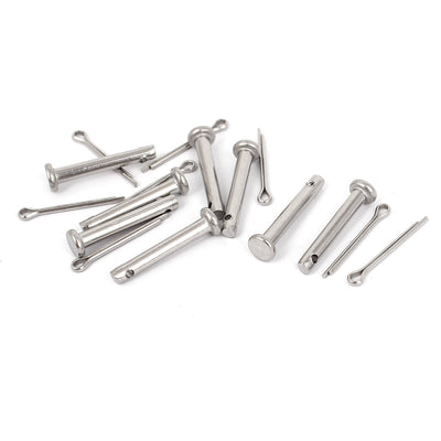 Harfington Uxcell M3 x 20mm Flat Head 304 Stainless Steel Round Clevis Pins Fastener 8Sets
