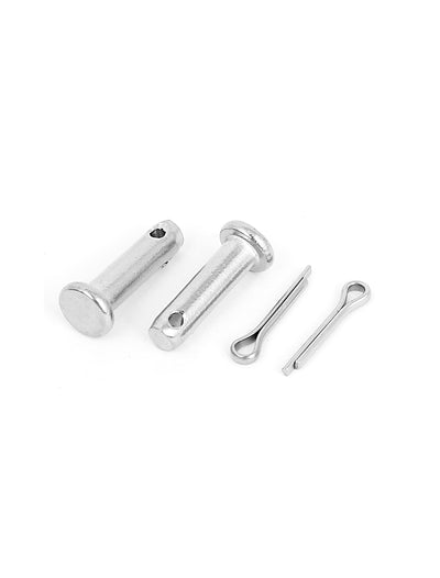 Harfington Uxcell M5 x18mm Flat Head 304 Stainless Steel Round Clevis Pins Fastener 8 Pcs