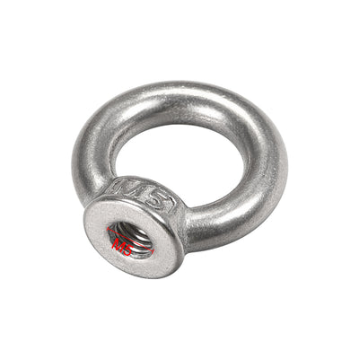 Harfington Uxcell M5 Thread Dia 304 Stainless Steel Round Lifting Eye Nuts Ring Silver Tone 2Pcs