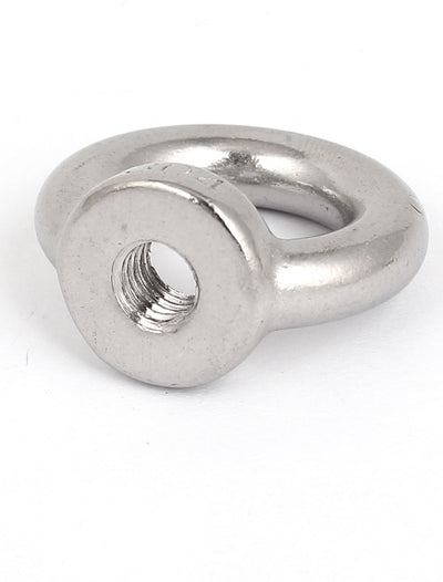Harfington Uxcell M8 Thread Dia 304 Stainless Steel Round Lifting Eye Nuts Ring Silver Tone