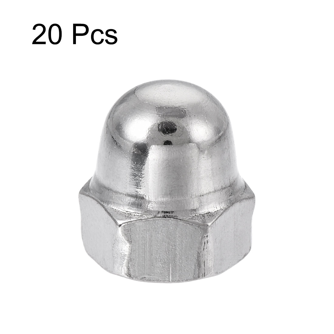 uxcell Uxcell M6 Thread Dia 304 Stainless Steel Dome Head Cap Acorn Hex Nuts 20pcs