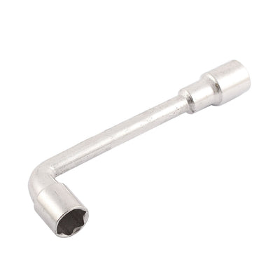 Harfington Uxcell Bicycle L Type 15mm Double Headed Hexagonal Hex Socket Wrench Silver Tone