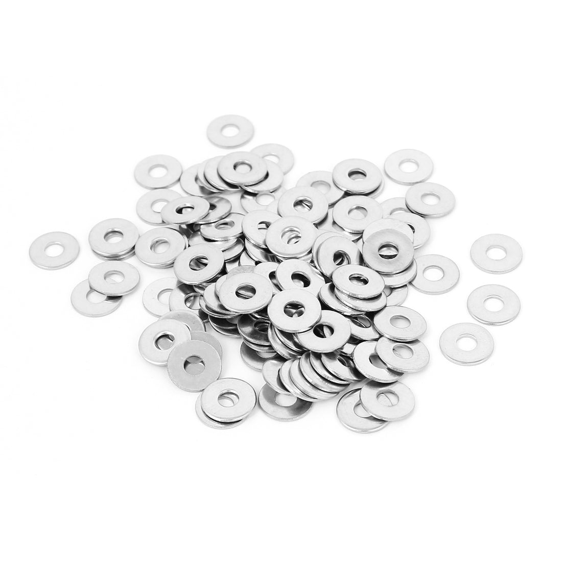 uxcell Uxcell 100Pcs M4x12mmx1mm Stainless Steel Metric Round Flat Washer for Bolt Screw