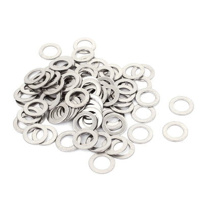 Harfington Uxcell 100Pcs M6x10mmx0.5mm Stainless Steel Metric Round Flat Washer for Bolt Screw