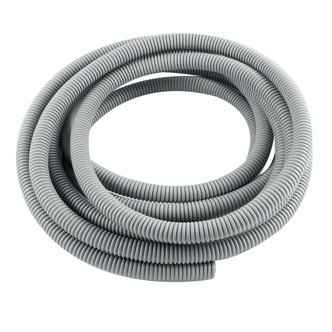 uxcell Uxcell 5 M 12 x 16 mm Plastic Flexible Corrugated Conduit Tube for Garden,Office Gray