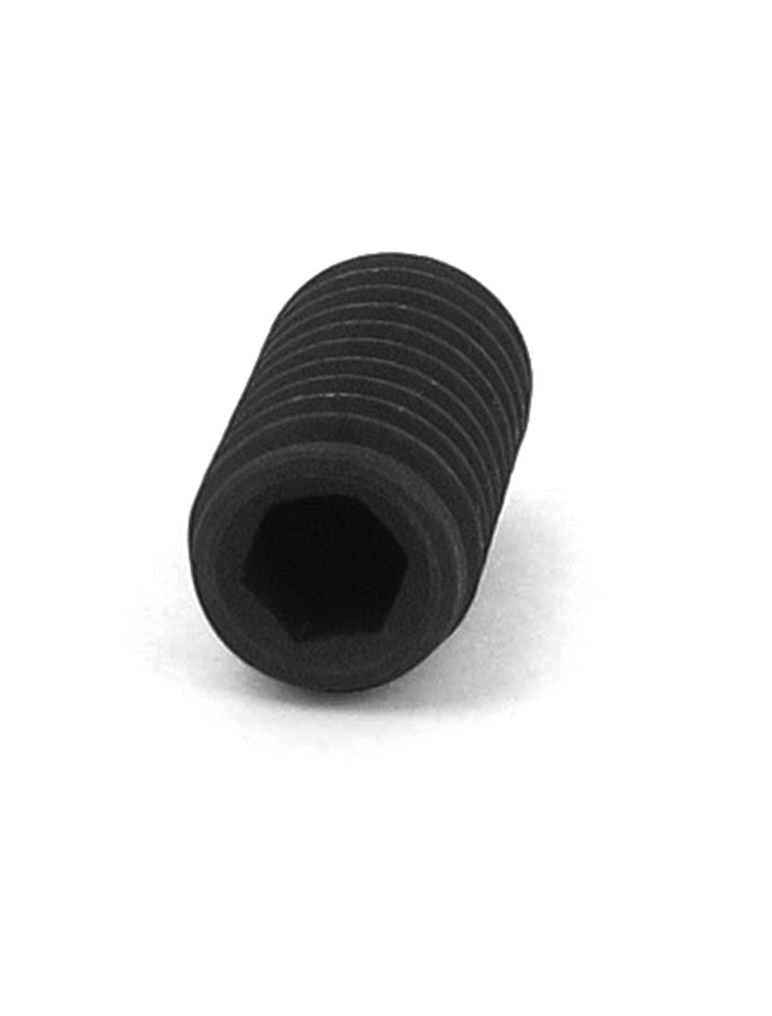 Uxcell Uxcell M8 x 10mm 1.25mm Pitch Hex Socket Set Cup Point Grub Screws Black 50pcs
