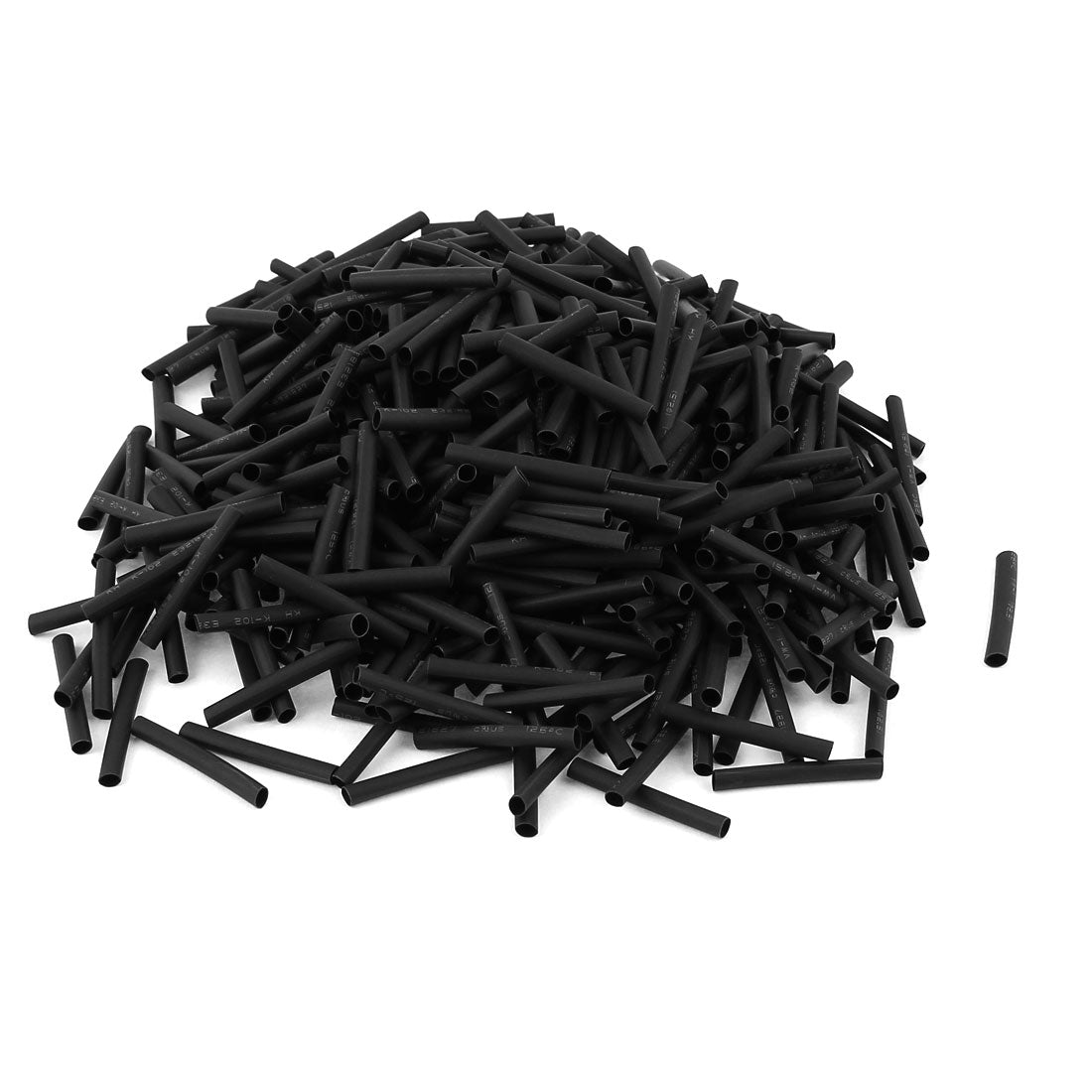 uxcell Uxcell 480pcs 2.5mm Dia 30mm Long Polyolefin Heat Shrink Tubing Wire Wrap Sleeve Black