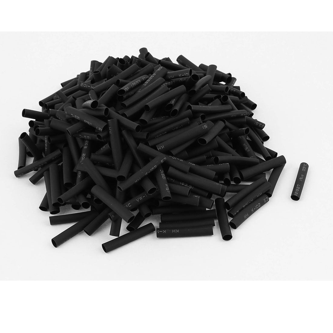 uxcell Uxcell 400pcs 3.5mm Dia 30mm Long Polyolefin Heat Shrink Tubing Wire Wrap Sleeve Black