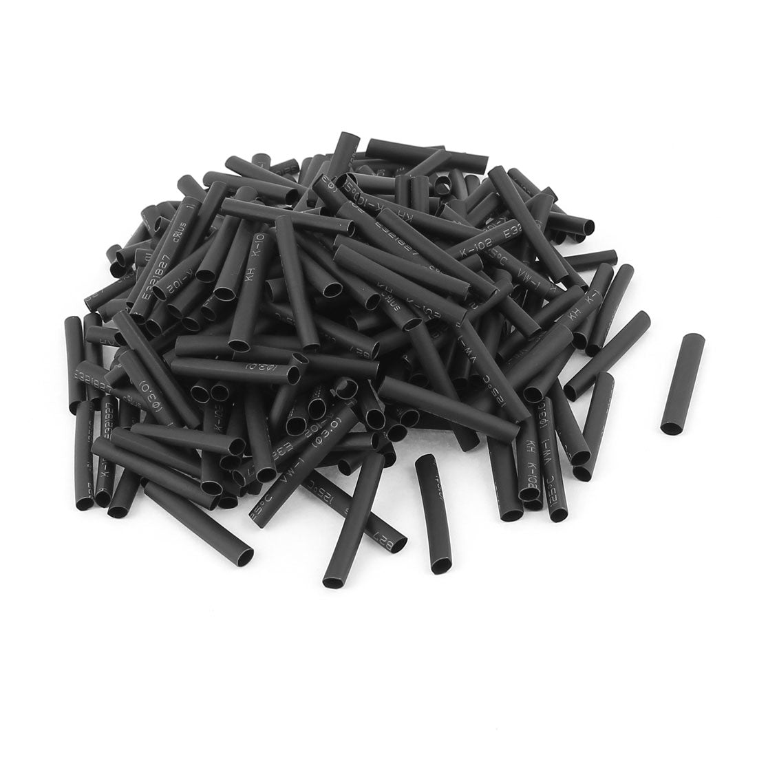 uxcell Uxcell 240pcs 3mm Dia 30mm Long Polyolefin Heat Shrink Tubing Wire Wrap Sleeve Black
