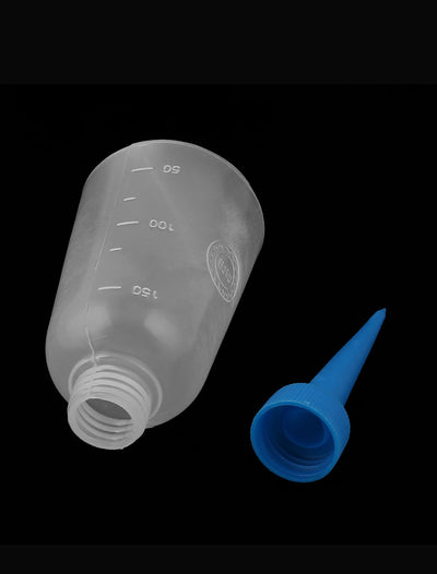 Harfington Uxcell 2PCS 150ml Blue Nozzle Experiment Empty Squeeze Measuring Bottle Dispenser