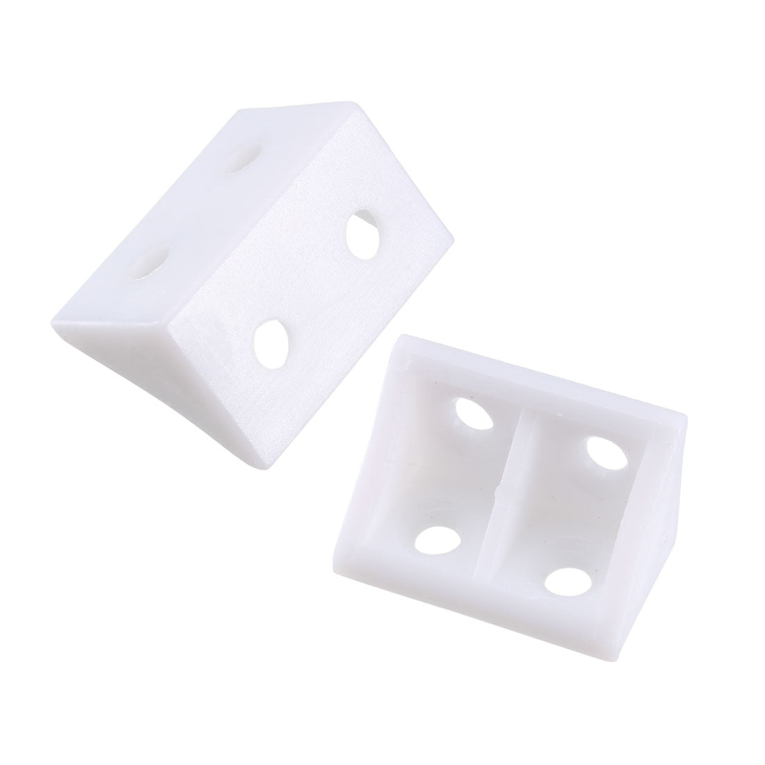 Harfington 50 Pcs 90 Degree White Plastic Furniture Closet Cabinet Corner Connectors