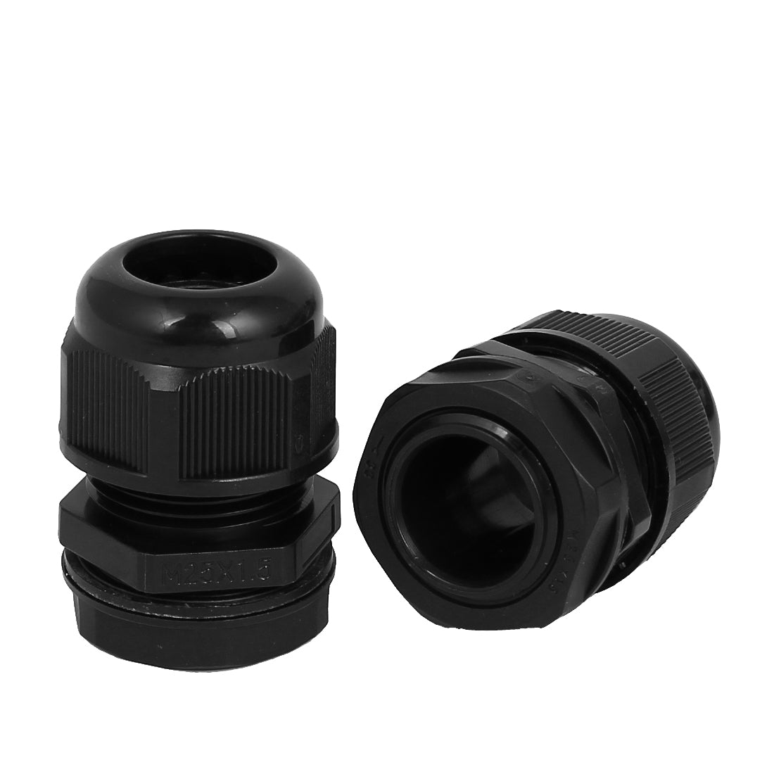 uxcell Uxcell M25x1.5 25mm Male Thread Waterproof Cable Glands Wire Lead Fixing Connect Connector Joint 2pcs Black