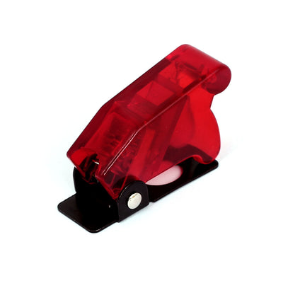 Harfington Red Plastic Waterproof Spring Loaded Flip Safety Cover Cap Guard for 12mm Toggle Switch