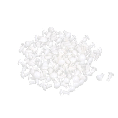 Harfington Uxcell 100Pcs Nylon Push Clips Rivet Fastener White for 1.3-2.0mm Thickness Panel