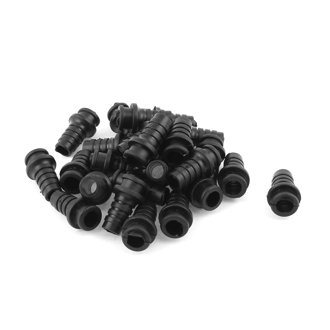 uxcell Uxcell 25pcs Rubber Strain Re-lief Cord Boot Protector Wire Cable Sleeve Hose 1.02" Length