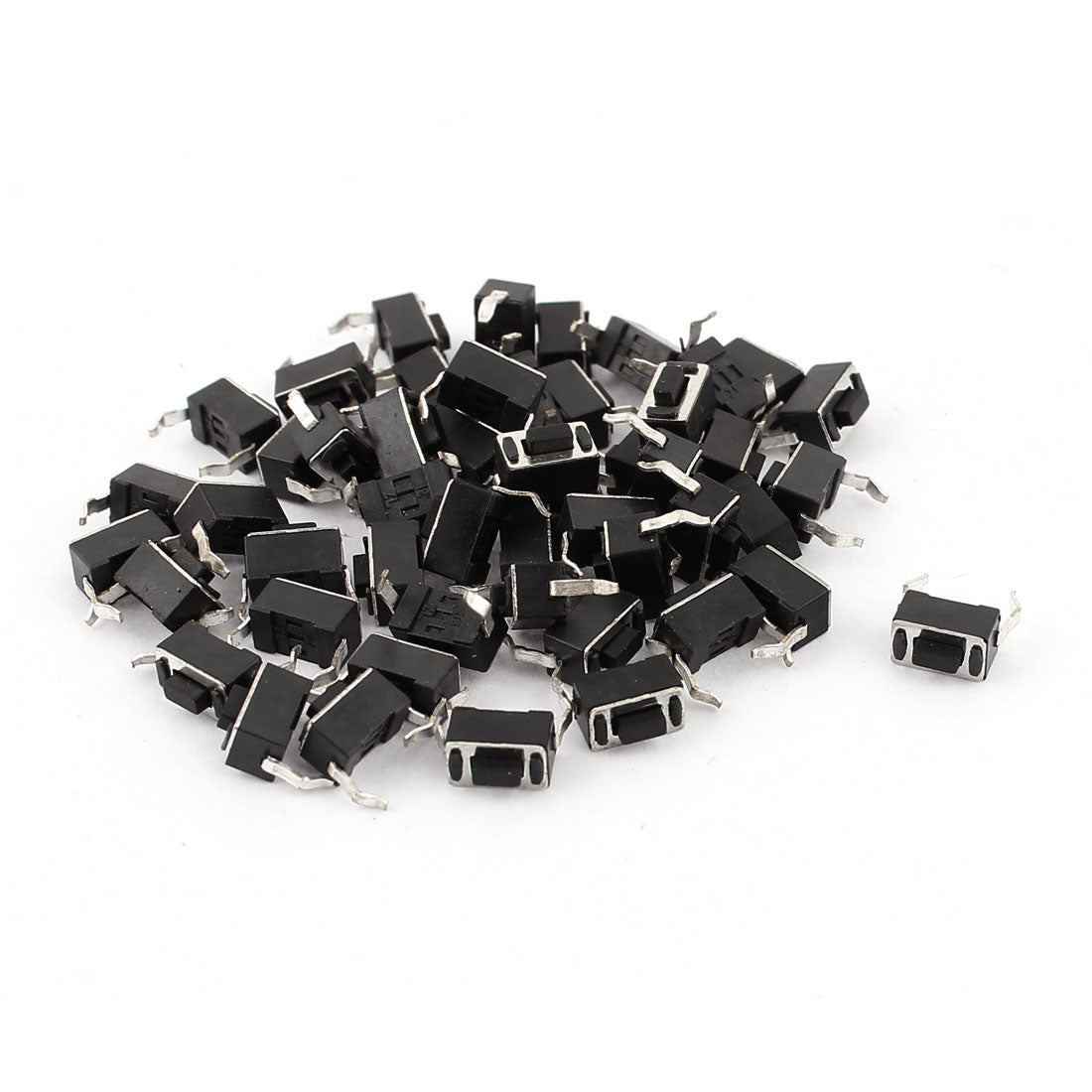 uxcell Uxcell 50 Pcs 6x3.5x4.3mm 2 Terminal PCB Board Push Button Tact Switch