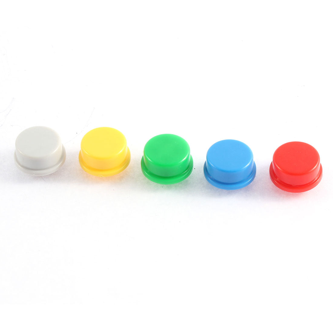 uxcell Uxcell 25PCS 12 x 12mm Tact Tactile Switches Cap Round Pushbutton Cover Assorted Color