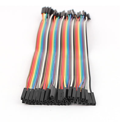 Harfington Uxcell 20cm 40-pin Male to Female Breadboard Jumper Wires Ribbon Flat Cable