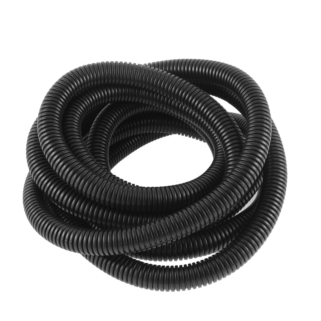 uxcell Uxcell 2.6 M 14.5 x 18.5 mm PVC Corrugated Conduit Tube for Garden,Office Black