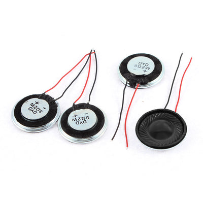uxcell Uxcell Metal Shell Round Internal Speaker 2W 8 Ohm 4Pcs