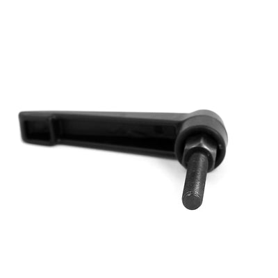 Harfington Uxcell M5x25mm Male Thread 50mm Lever Length Metal Adjustable Clamp Handle 5Pcs Black