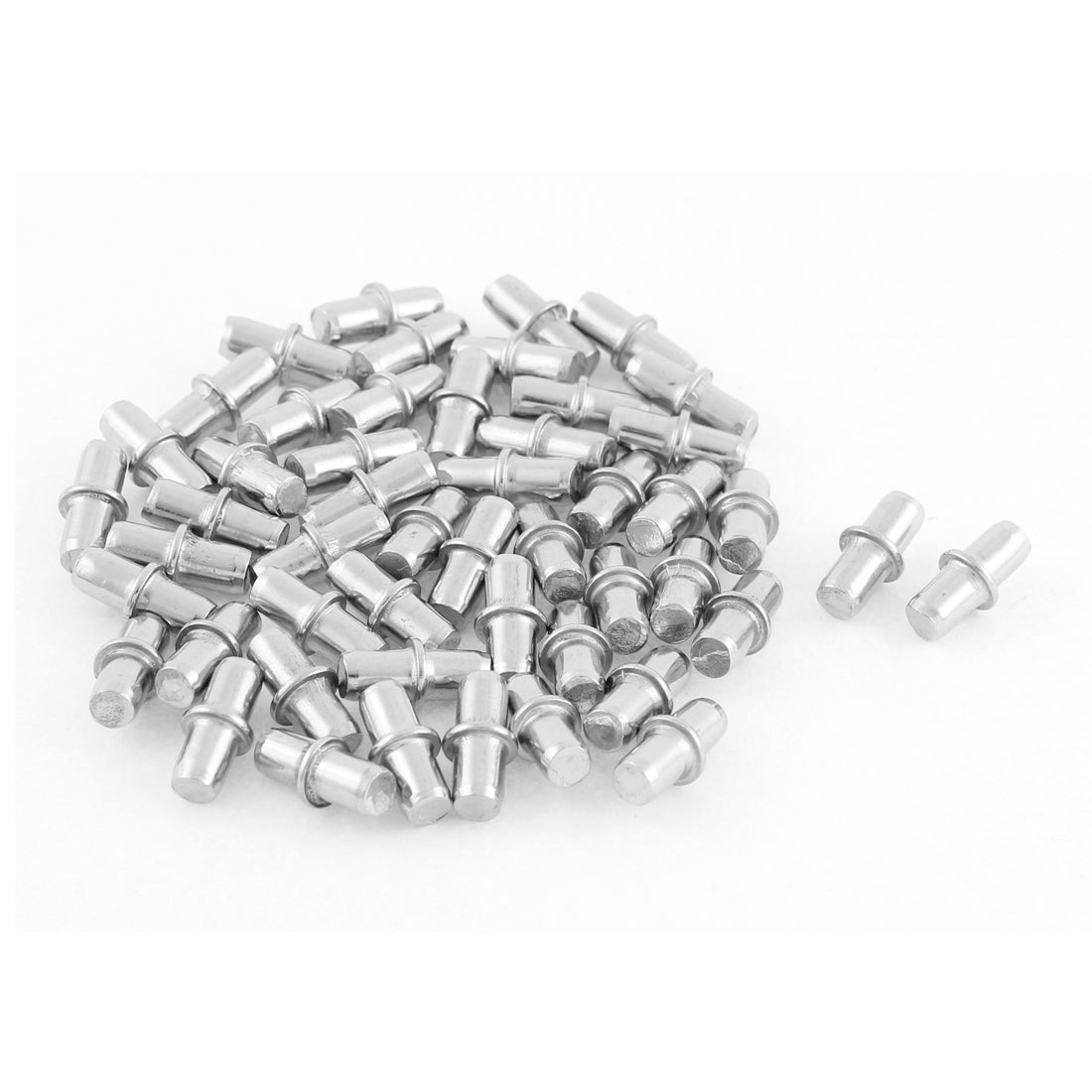 uxcell Uxcell 5mm x 15mm Furniture Cupboard Hardware Metal Shelf Support Pins Silver Tone 50 Pcs
