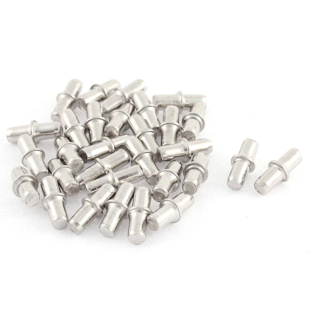 uxcell Uxcell 5mm x 17mm Furniture Cupboard Hardware Metal Shelf Support Pins Silver Tone 30 Pcs