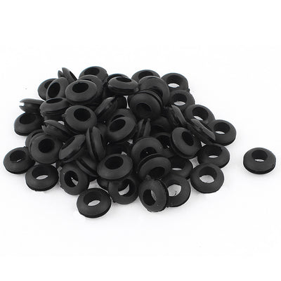 Harfington Uxcell 7mm Inner Dia Double Sides Rubber Wire Grommets Gasket Ring Cable Protector 120pcs