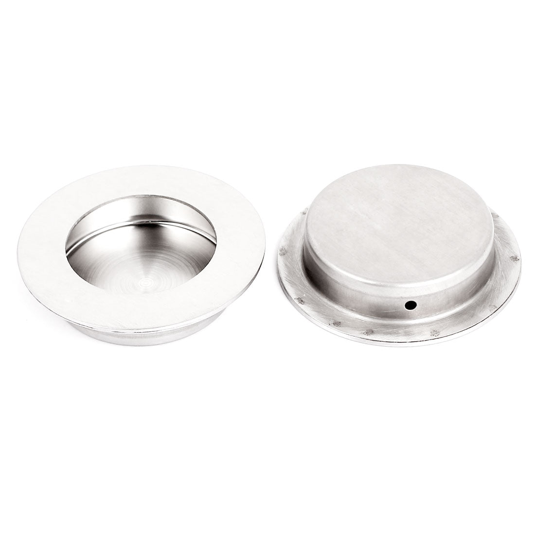 uxcell Uxcell Sliding Door Drawer Stainless Steel 65mm Round Recessed Flush Pull Handle 2pcs