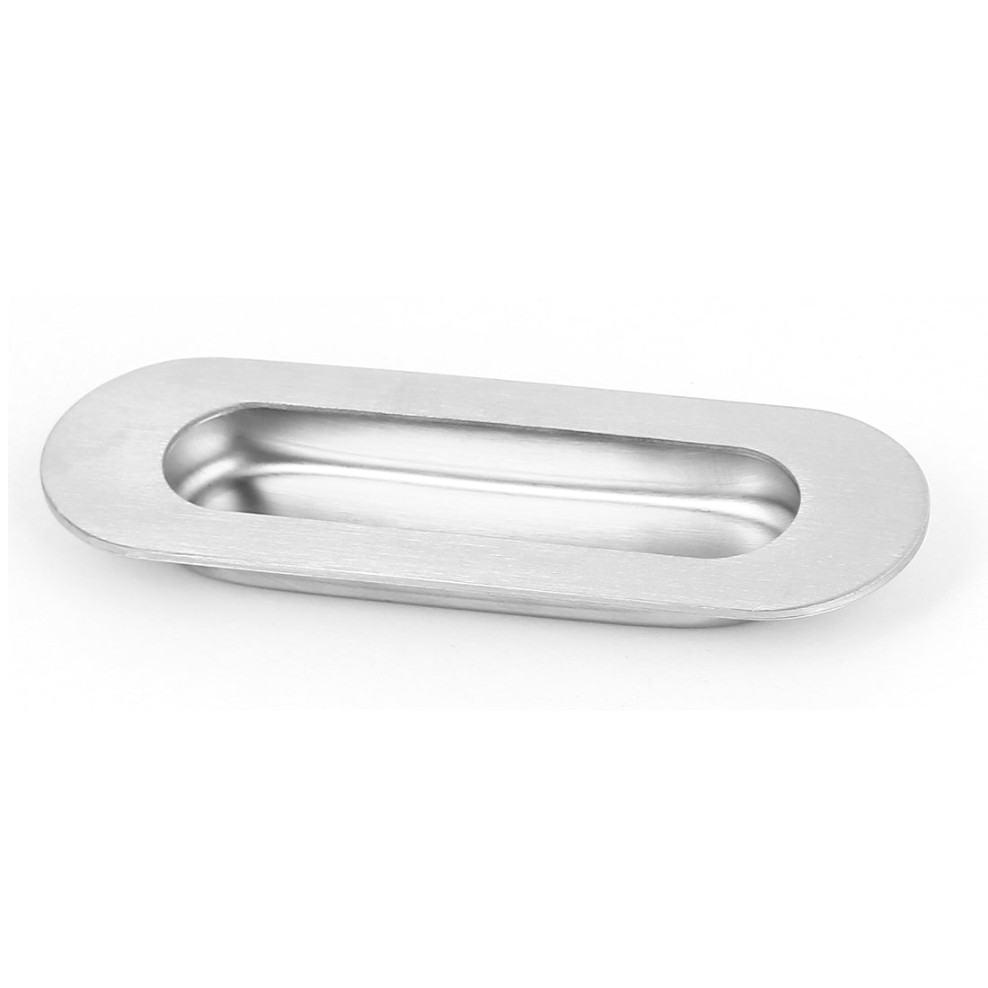 uxcell Uxcell 120mmx41mm Stainless Steel Ellipse Recessed Flush Door Pull Handle Hardware
