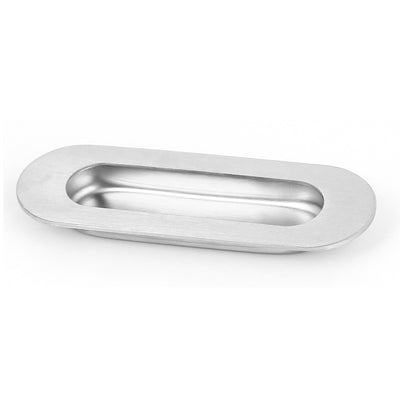 uxcell Uxcell 120mmx41mm Stainless Steel Ellipse Recessed Flush Door Pull Handle Hardware