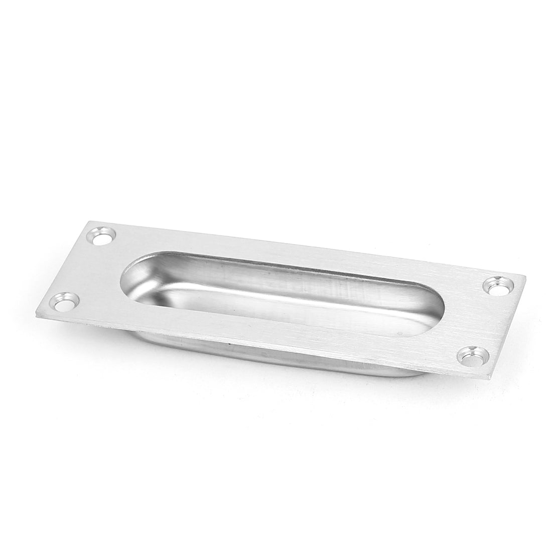 uxcell Uxcell 120mmx40mm Rectangular Stainless Steel Recessed Flush Pull Sliding Door Handle