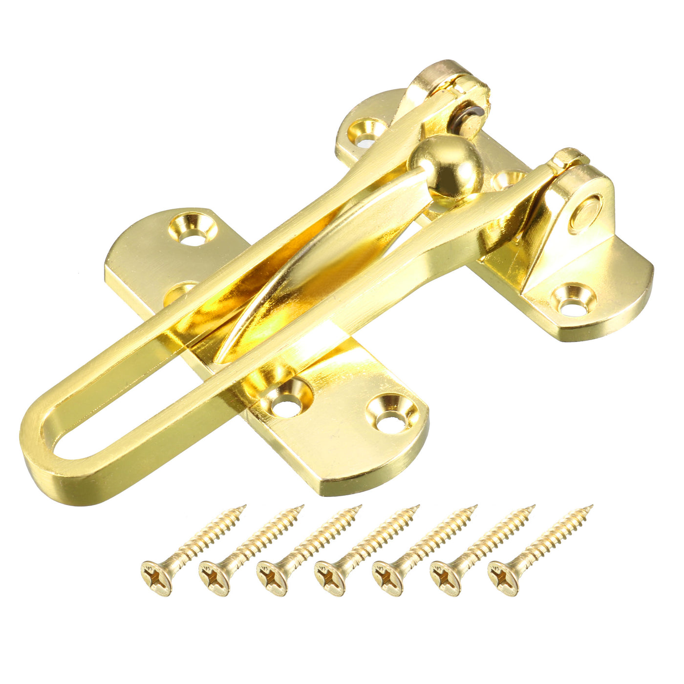 uxcell Uxcell Household Door Restrictor Lock Catch Metal Safety Security Chain Latch Gold Tone