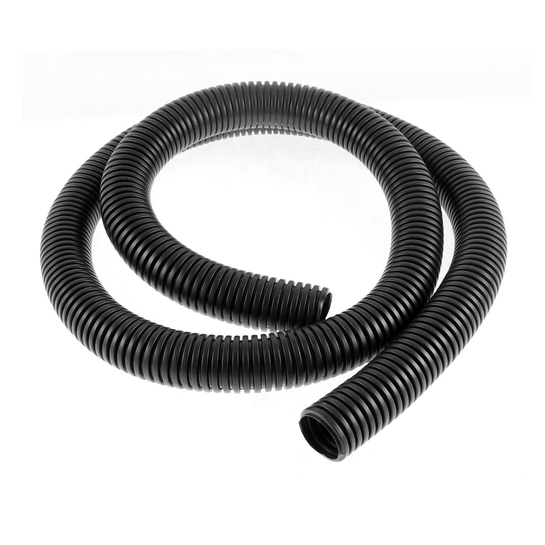 uxcell Uxcell 1.2 M 21 x 25 mm Plastic Corrugated Conduit Tube for Garden,Office Black