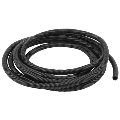 uxcell Uxcell 4.3 M 10 x 13 mm Plastic Corrugated Conduit Tube for Garden,Office Black