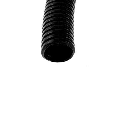 Harfington Uxcell 4.7 M 22 x 28 mm PVC Flexible Corrugated Conduit Tube for Garden,Office Black