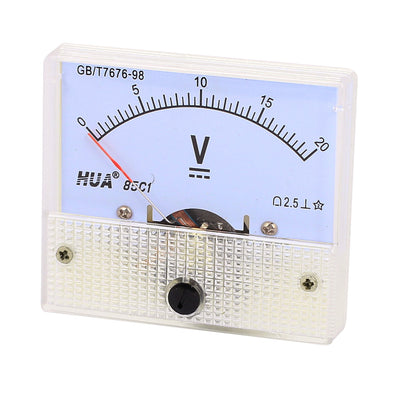 Harfington Uxcell DC 0-20V Analog Volt Voltage Panel Meter Voltmeter Gauge 85C1