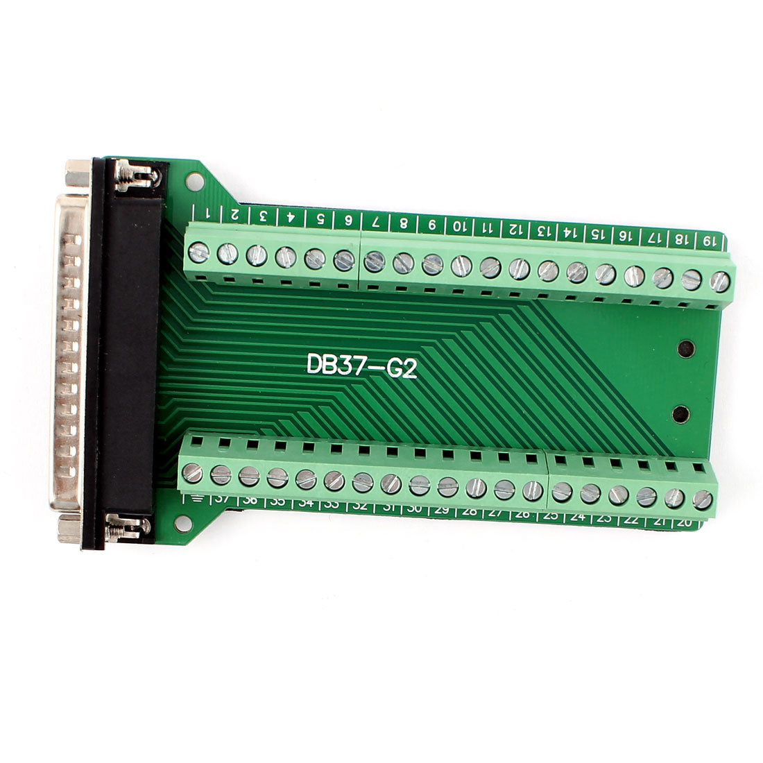 uxcell Uxcell DB37 D-SUB Male Adapter to 37 Pin Terminal 2 Row Screw Breakout Board