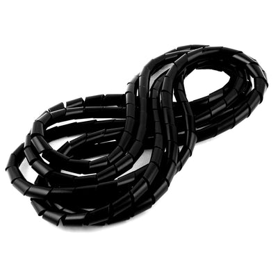Harfington Wire Cable Manager Tidy Wrap Polyethylene Spiral Wrapping Band 12mm Black