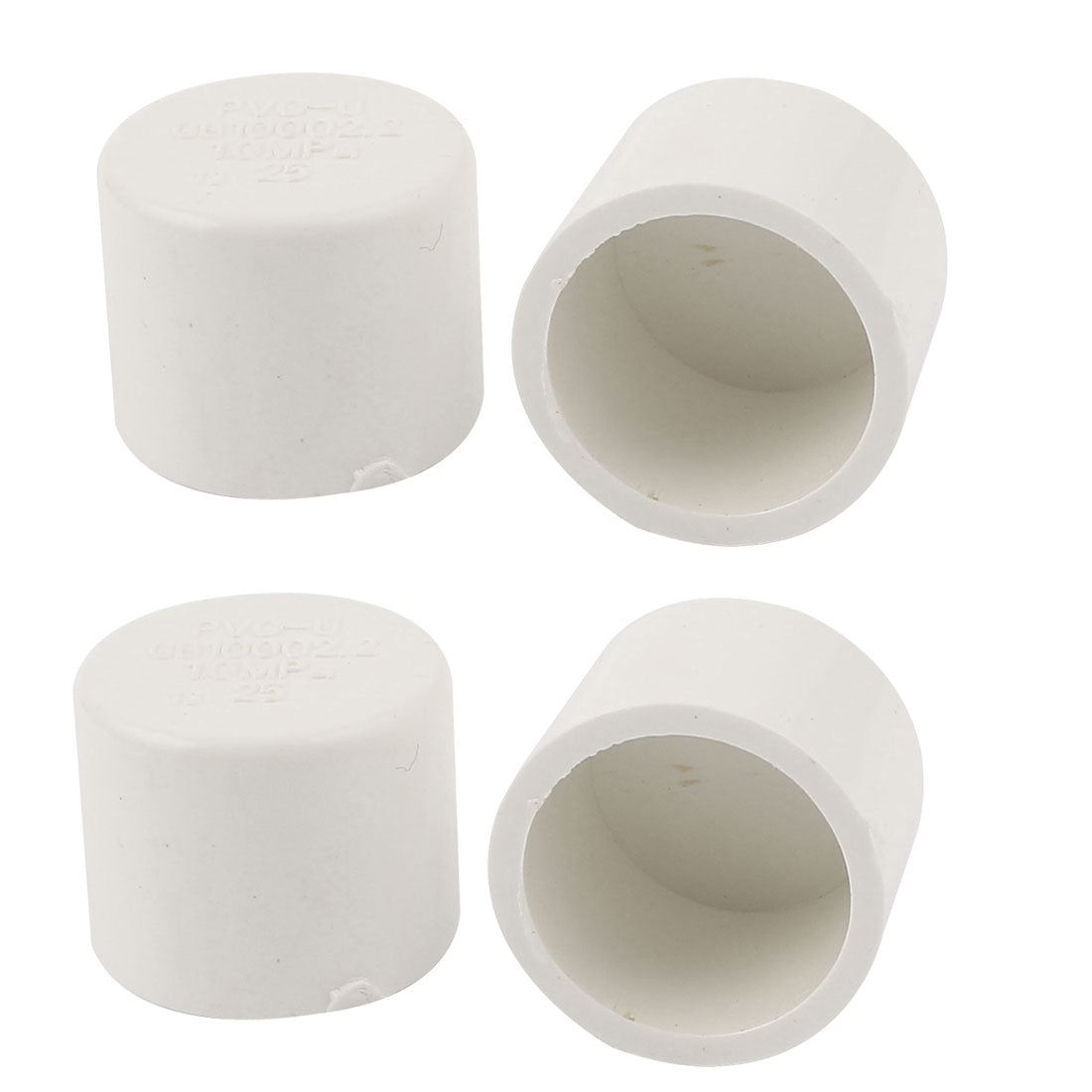 uxcell Uxcell 25mm Inner Dia Round Tube Pipe End Caps Leg Tips Cover White 4pcs