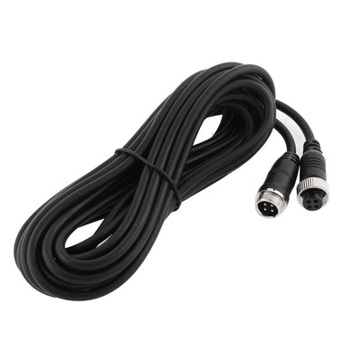 Harfington Uxcell Car Bus Monitor Camera Male to Female 4 Pin Video Power Extension Cable 5M 16ft