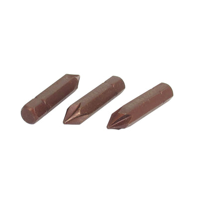 uxcell Uxcell 3pcs 40mm Long PH1 8mm Tip Hex Shank Magnetic Phillips Screwdriver Bits Brown