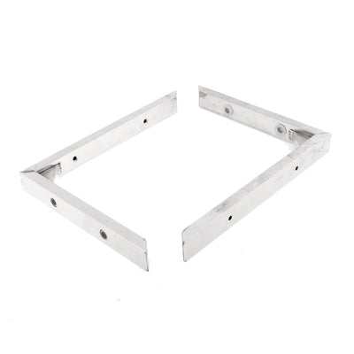 Harfington Uxcell Stainless Steel Corner Brace Joint Right Angle Bracket Silver Tone 25cm x 20cm 2Pcs