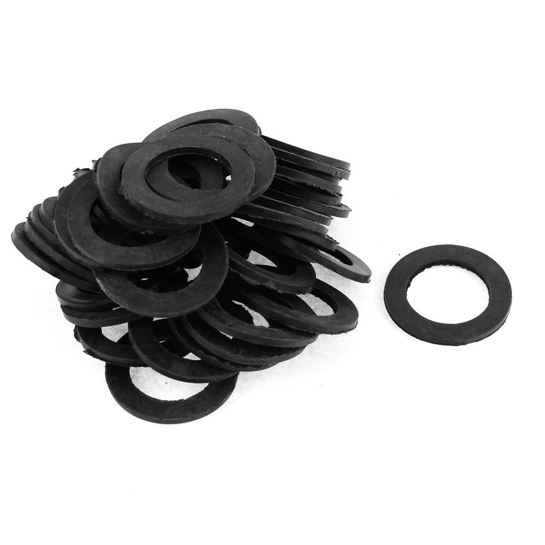 uxcell Uxcell Rubber Gasket Sealing Mat Seal O Ring Black 39mm x 25mm x 2.5mm 41Pcs
