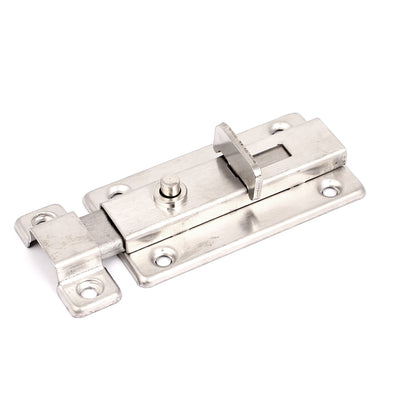 Harfington Uxcell 3.5" Length Door Security Press Button Spring Loaded Automatic Latch Barrel Bolt