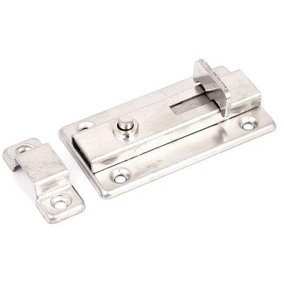 Harfington Uxcell 3.5" Length Door Security Press Button Spring Loaded Automatic Latch Barrel Bolt