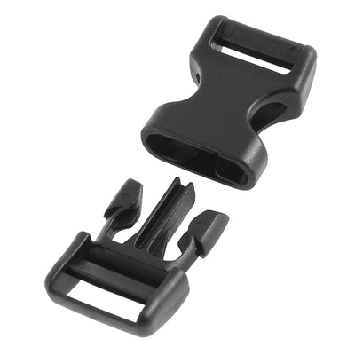 Harfington Uxcell 3 Pcs Plastic Clasp Side Release Buckle Black for 1.5cm Width Belt Strap